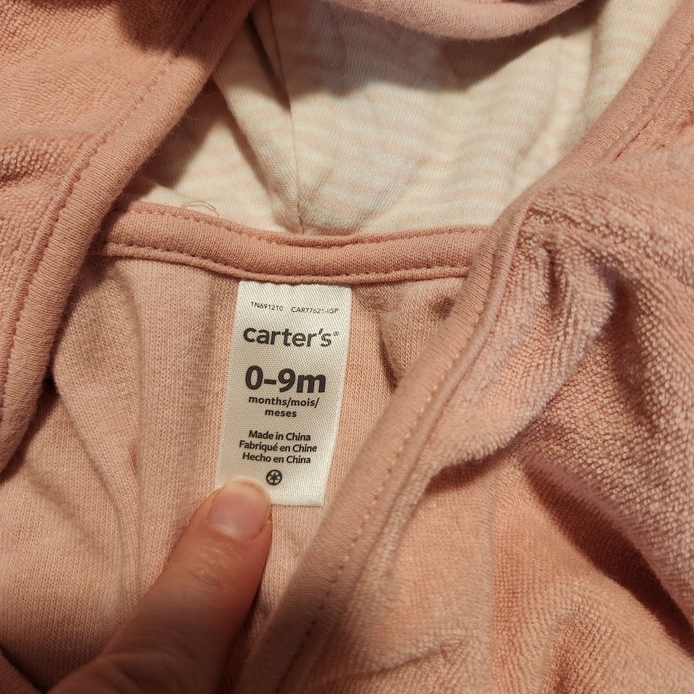 Carter's Pink Hooded Baby Robe - Picture 3 of 6